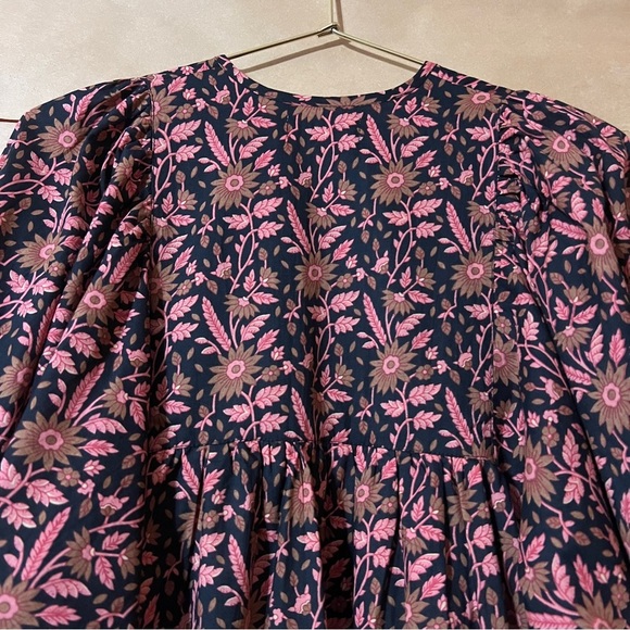 Tuckernuck | Mille Resort Daisy Dress Fiore Popover Tie Neck Mini Dress Size S - Picture 10 of 12